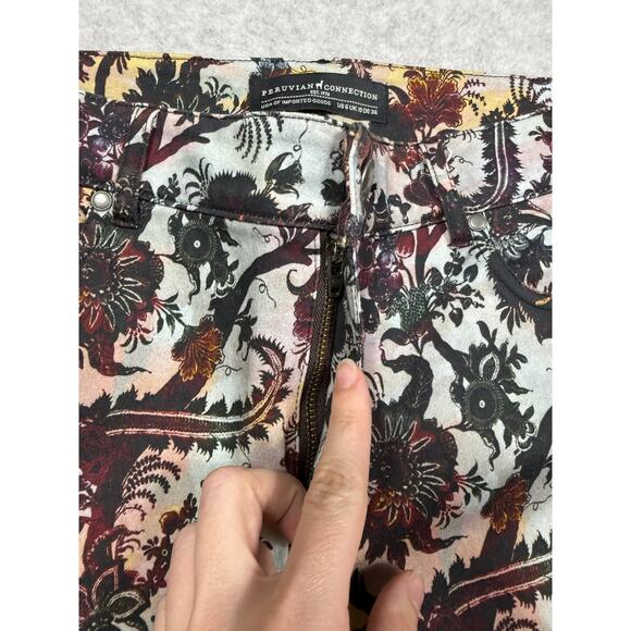 Peruvian Connection Womens Size 6 Floral Pants - Picture 8 of 10